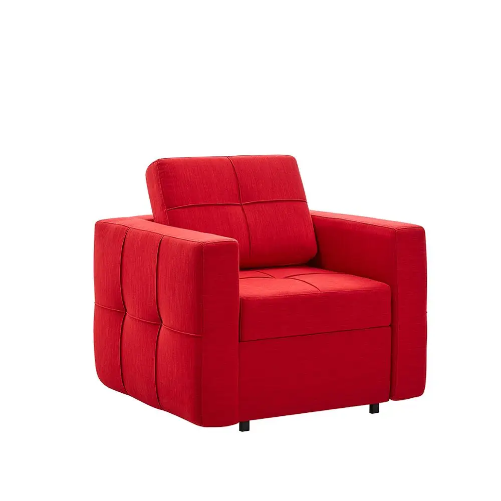 Colorful Multifunctional Single Sofa Two Seat Sofa Cum Bed Folding