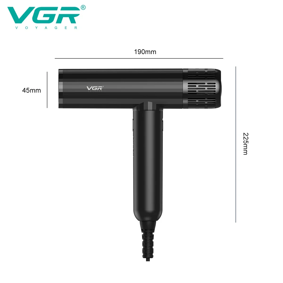 VGR Hair Dryer Professional Air Blower Brushless Motor Hair Dryer Machine 110000 RPM Hair Dryer Negative Ion Barber Salon V-427