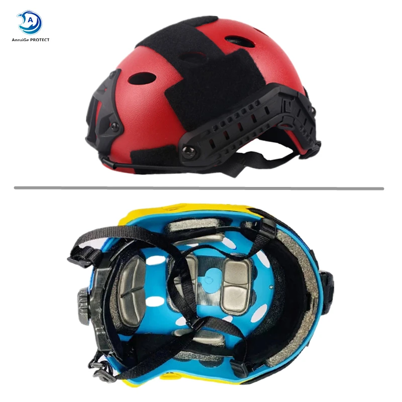 Fireman type light rescue helmet, safety training helmet, emergency, fast, tactical, hard protection