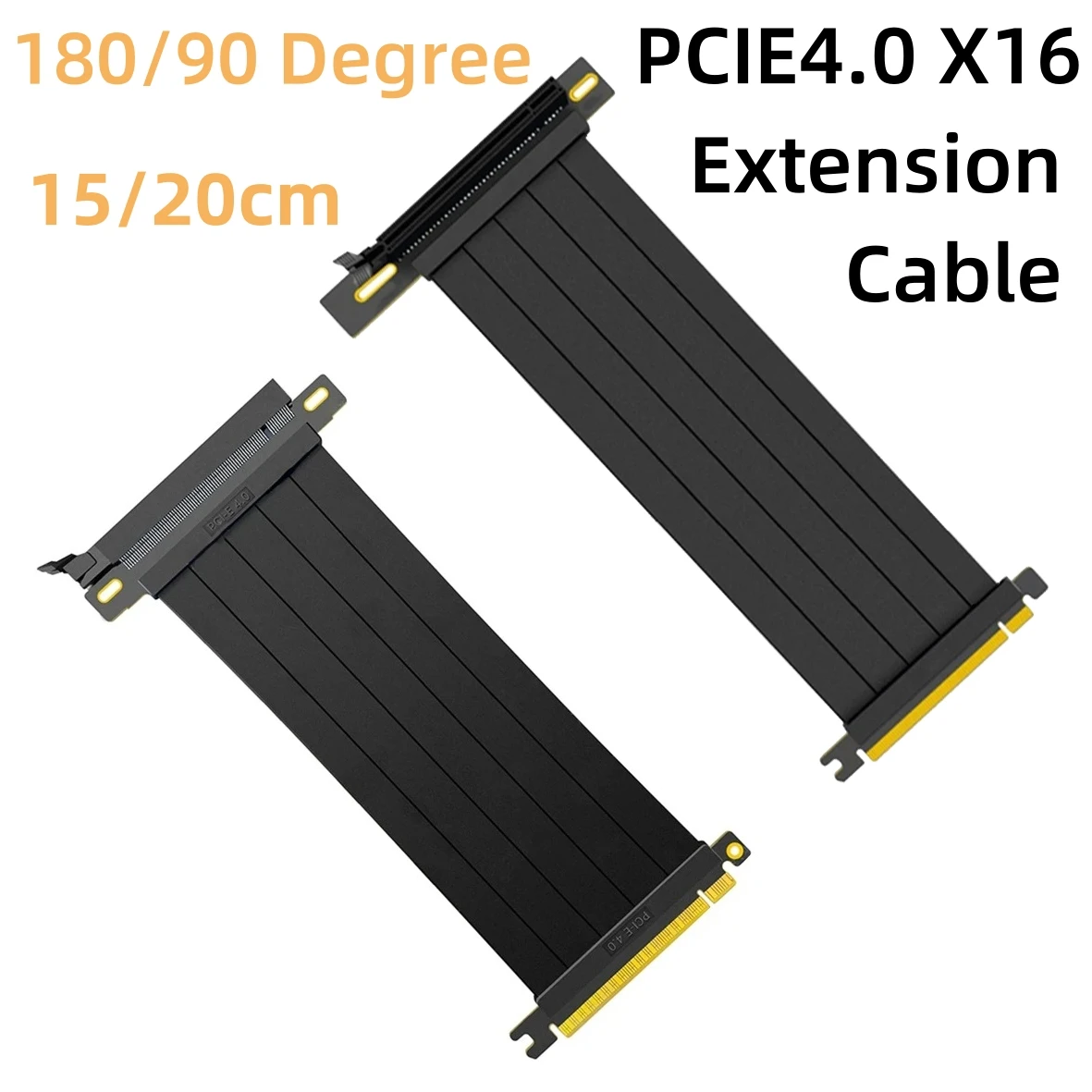 

15/20cm Full Speed PCIE 4.0 X16 Riser Cable Graphics Card Extension Cable PCI Express GPU Expansion Card Flexible Shielded Cord