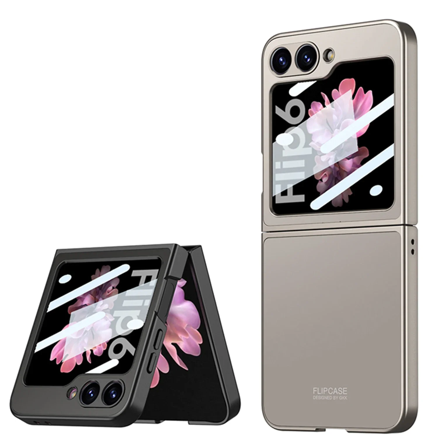 

For Samsung Galaxy Z Flip 6 ZFlip6 Case Luxury Matte Ultra-Thin Skin-Friendly With Mirror Film Shockproof Hard Cover Accessories