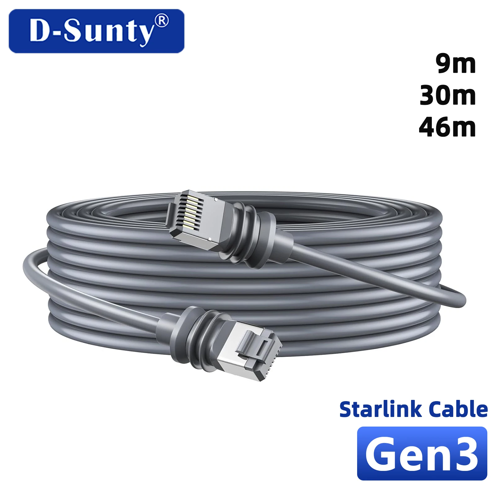 

Starlink Gen 3 Cable Starlink Ethernet Replacement & Extension Cable, High-Speed Waterproof UV Resistant for Satellite Accessori