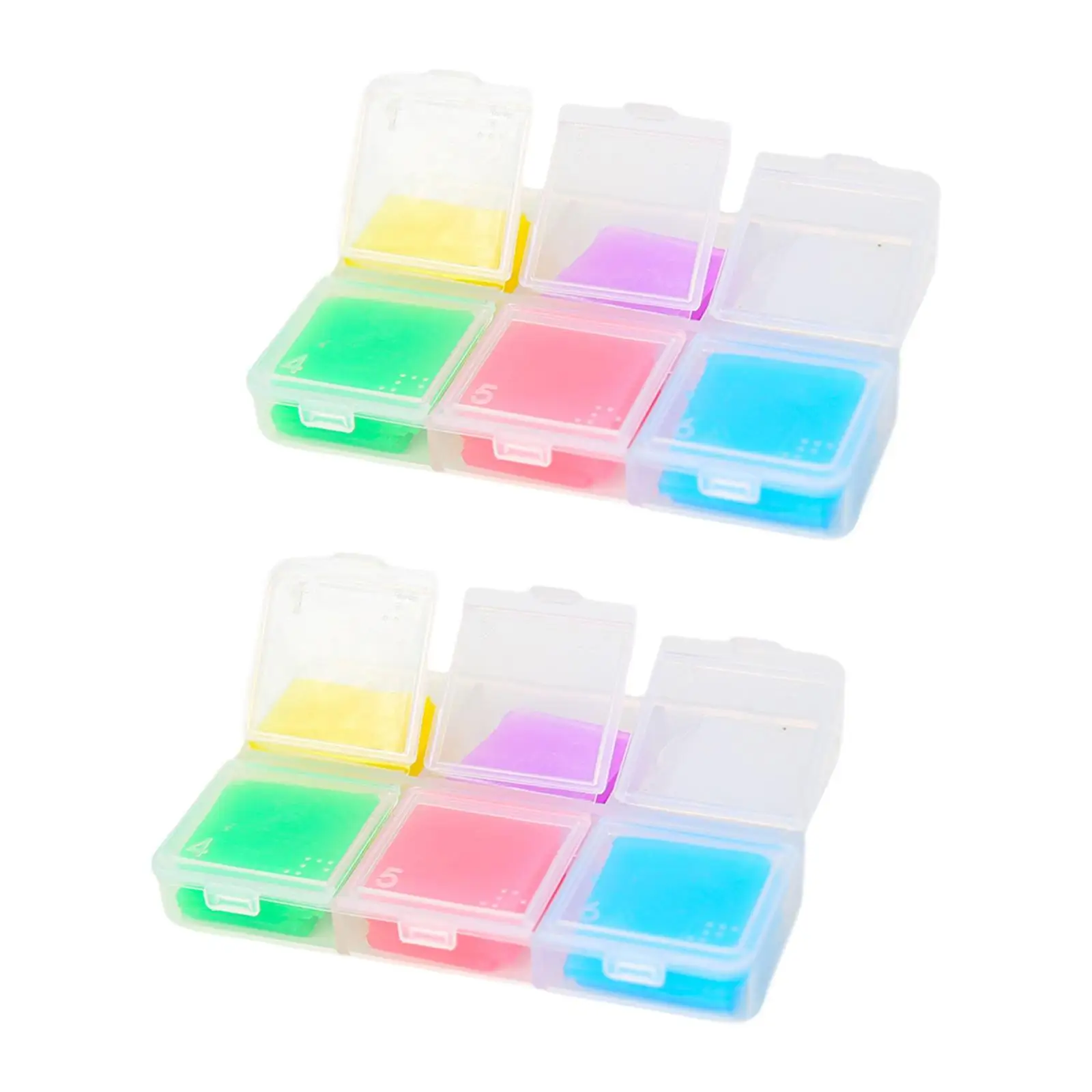 2Pcs Painting Glue Clay Set 6 Colors with Storage Container for Embroidery