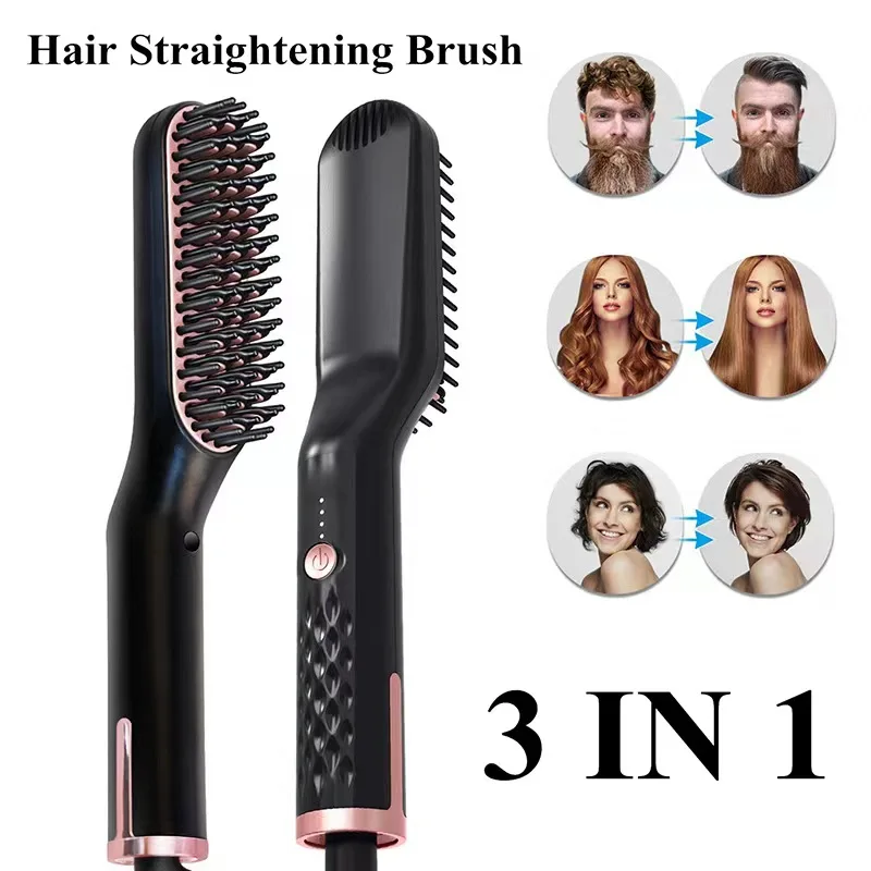 

Electric Hot Comb Multifunctional Straight Hair Straightener Comb Negative Ion Anti-Scalding Styling Tool Straightening Brush