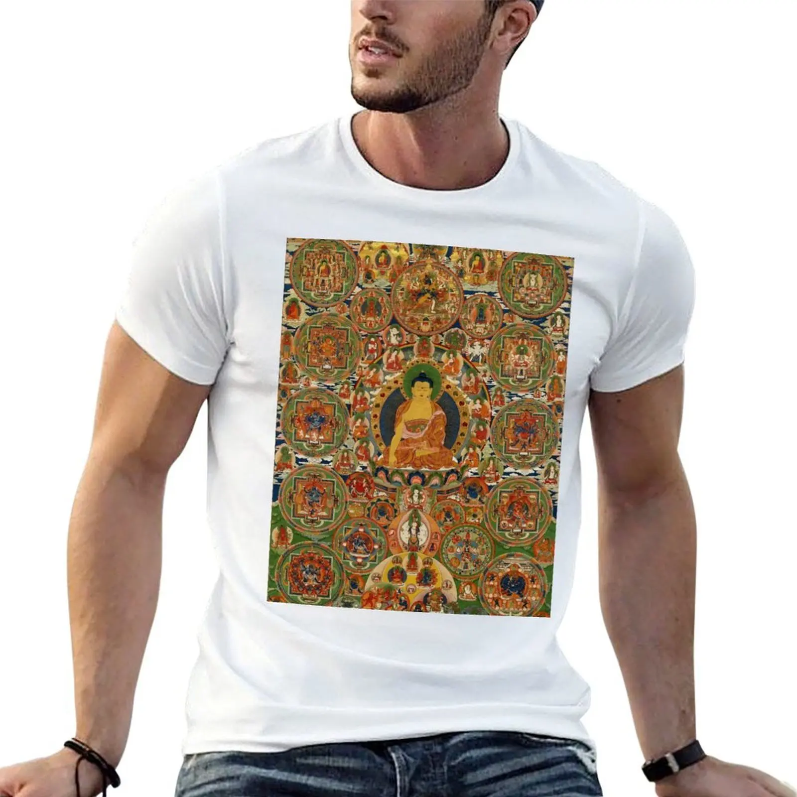 

Buddha T-Shirt t shirts for man graphic vintage t shirt men 100% cotton luxury brand T-Shirt