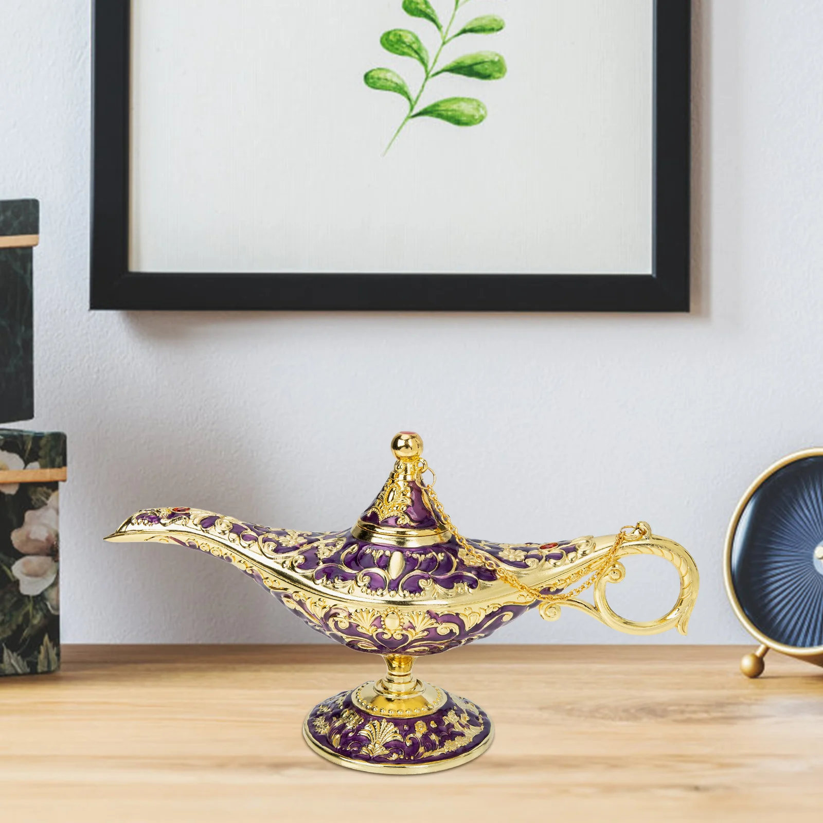 النمط الهندي منحوتة الجوف سبائك الزنك العطرية مبخرة زخرفة للمنزل ديكور ضوء ديكور حفل زفاف الديكور سطح المكتب #3