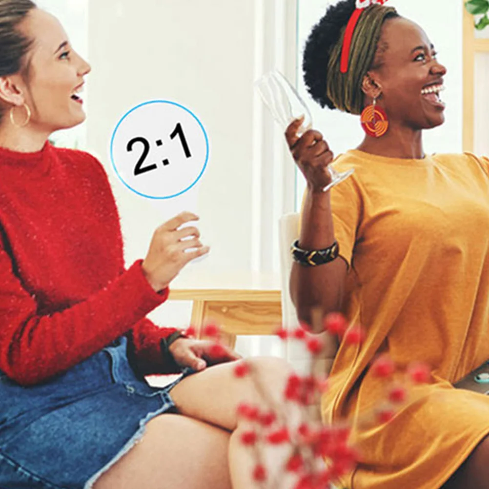 

6pcs Blank Board: Dry Erase Paddles With Handle For Voting Games Events Portable Mini Scoreboard Classroom Competition Handheld