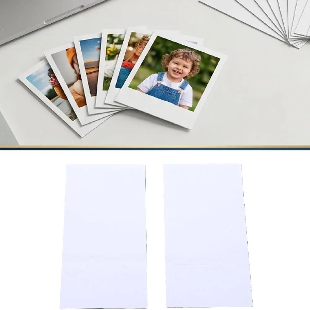 20pcs 2x3.5 Inch Self Adhesive Photo Paper Smudgeproof Back Adhesive Sticky Back Paper Tear Proof Smudgeproof Photo Paper