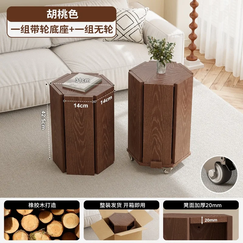 Order stool Solid wood stool can be stacked Household wood stool Living room low Sedentary not tired Thickened extra thick