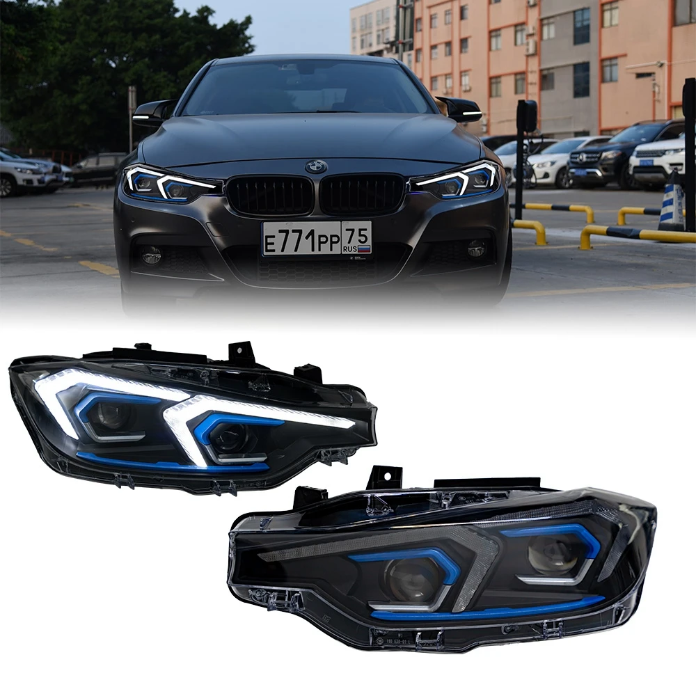 Car For BMW F30 2013–2018 F35 F80 M3 Headlights DRL Hella LED Bi Xenon Bulb Fog Lights Car Accessory 320i 318i Head Lamp