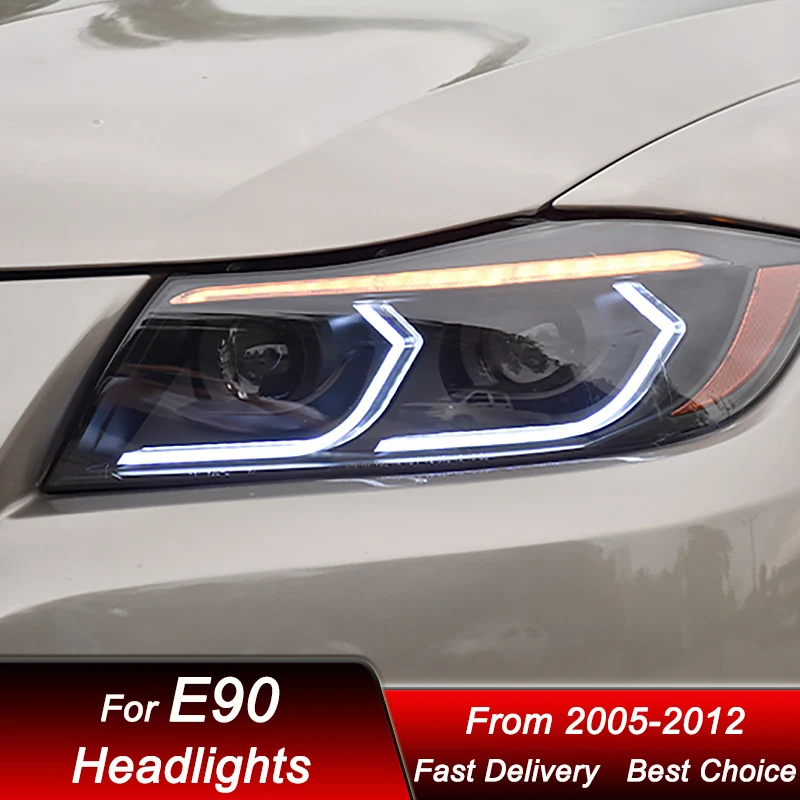 Hot Car Headlights For BMW 3 series E90 05-12 new style full LED DRL Headlamp Assembly Upgrade Projector Lens Accessories Kit