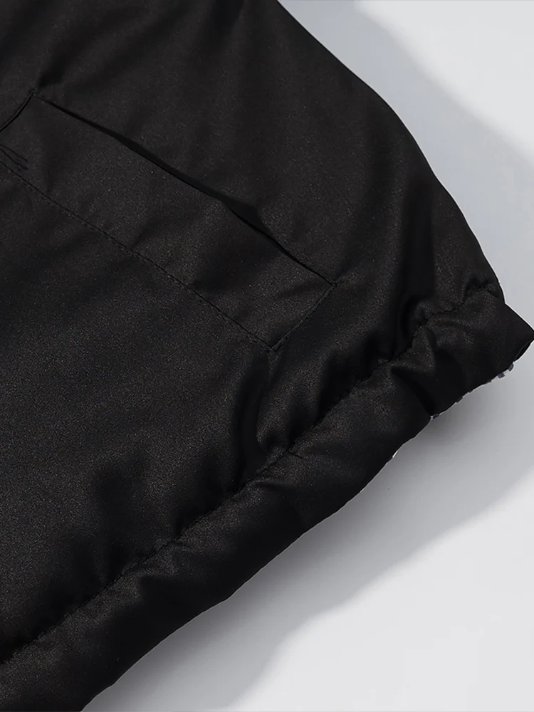 Neue Damenmode im europäischen Stil, vielseitiges Temperament, einfacher zweiseitiger Baumwollmantel mit Kapuze