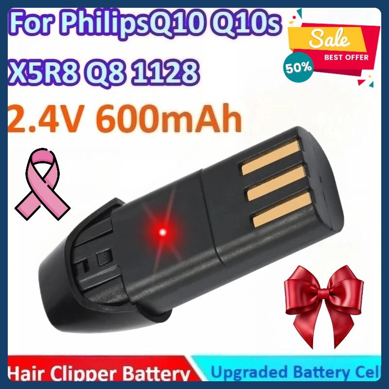 

New 600mAh 2.4V Replacement Hair Clipper High Quality General-purpose Lipo Battery for Philips R8 Q8 1128 Q10 Q10S X5