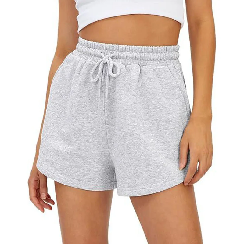 

Women's Sports Summer Five-Point Shorts Casual Soild Drawstring Elastic Waist Short Pants