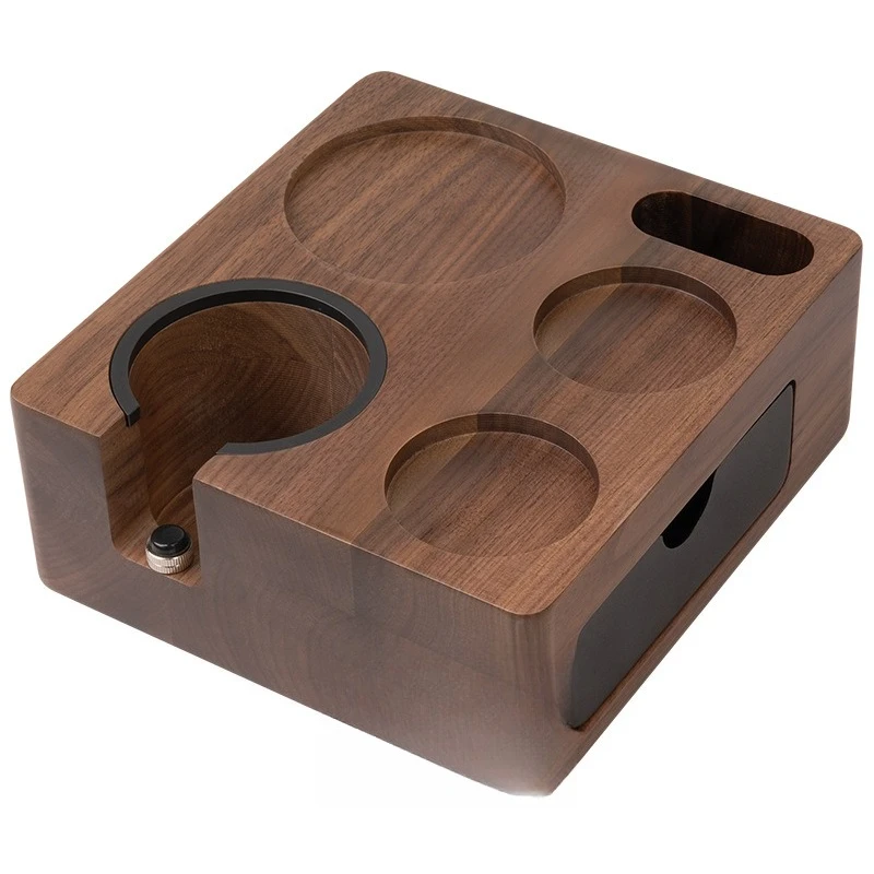 

Coffee powder press seat Walnut powder press Cloth powder needle storage base Handle support frame