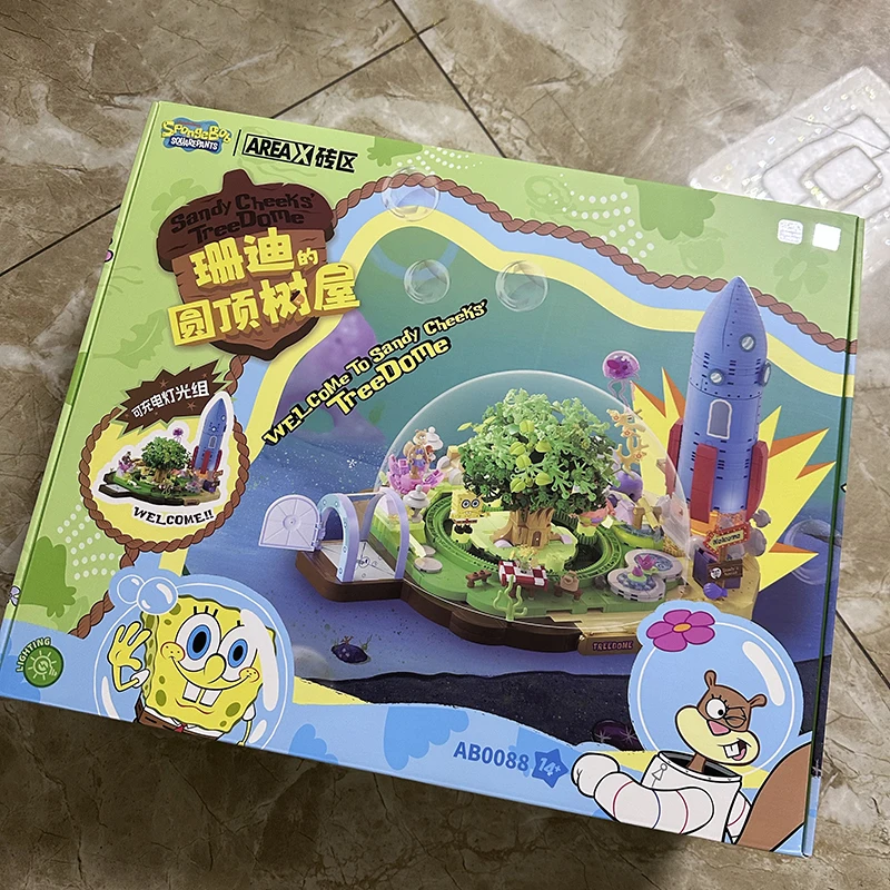 منطقة سبونجبوب ساندي الخدين قبة شجرة البيت اللبنات التجمع أطقم منمذجة لتقوم بها بنفسك ألعاب تعليمية للأطفال هدية الكريسماس #6