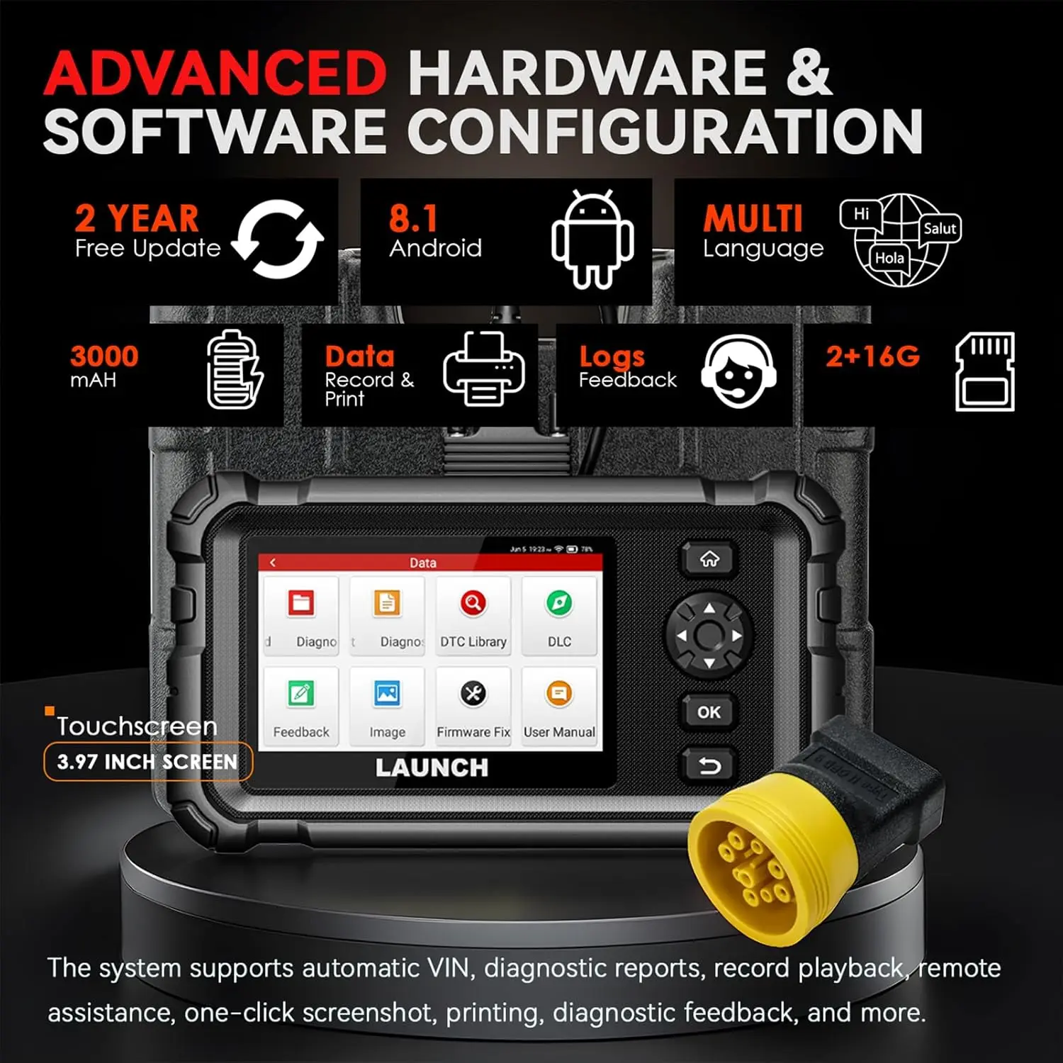 

LAUNCH HD-HINO сверхмощный полугрузочный сканер DPF принудительный реген для Hino двунаправленная полная система дизельного диагностического инструмента