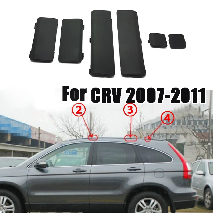 6PCS Car Roof Luggage Rack Cap Delete Remove Cover for Honda CRV CR-V 2007 2008 2009-2011 Front Rear Middle