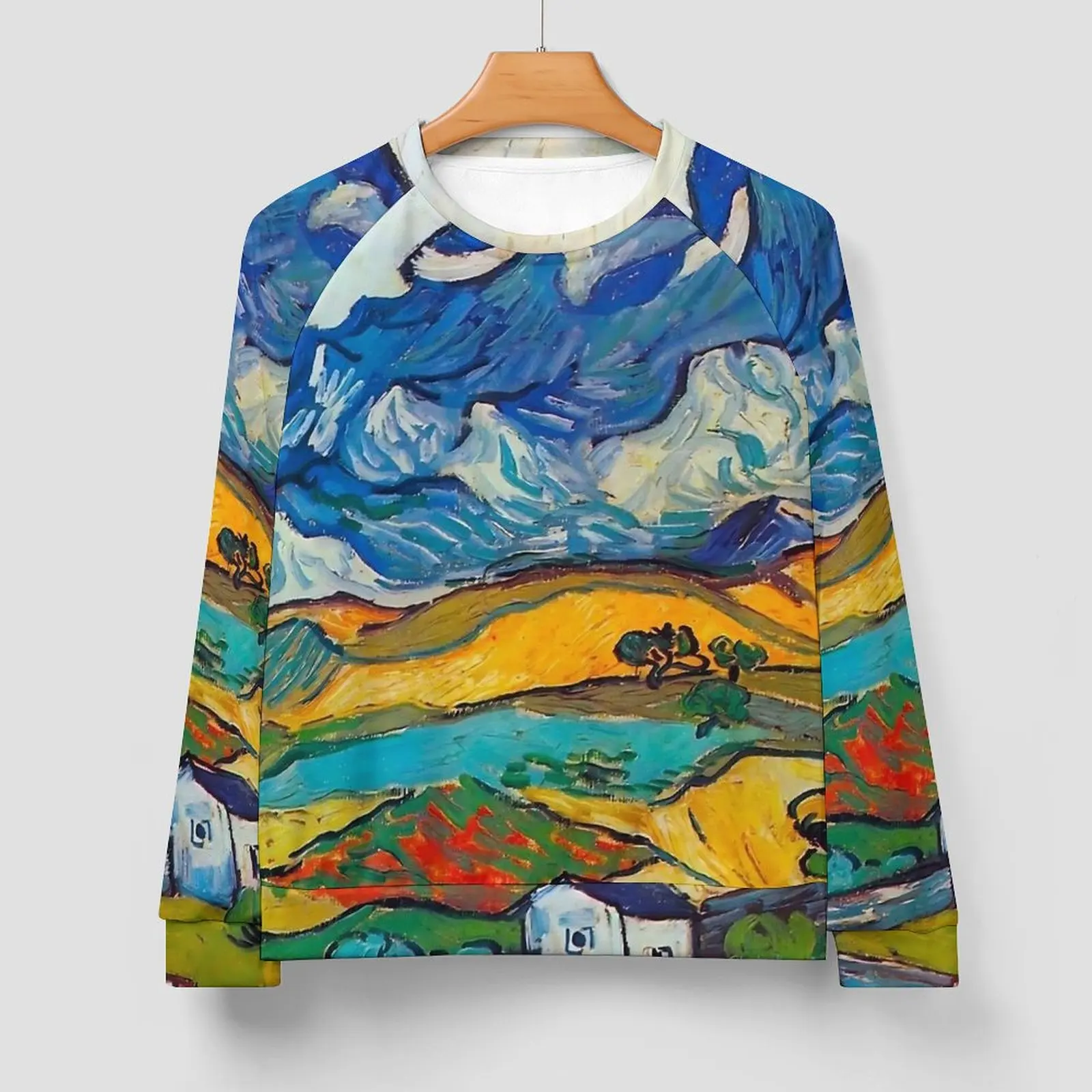 Van Gogh Casual Hoodies Men Mountain Landscape Y2k Cute Hoodie Autumn Outerwear Printed Sweatshirts Oversized Clothes