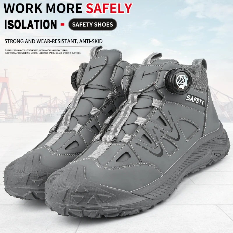 2026 Garden and Horticultural Construction, Lathe Machining, Anti-Smashing, Anti-Puncture Labor Shoes, Safety Shoes, Work Shoes view 3
