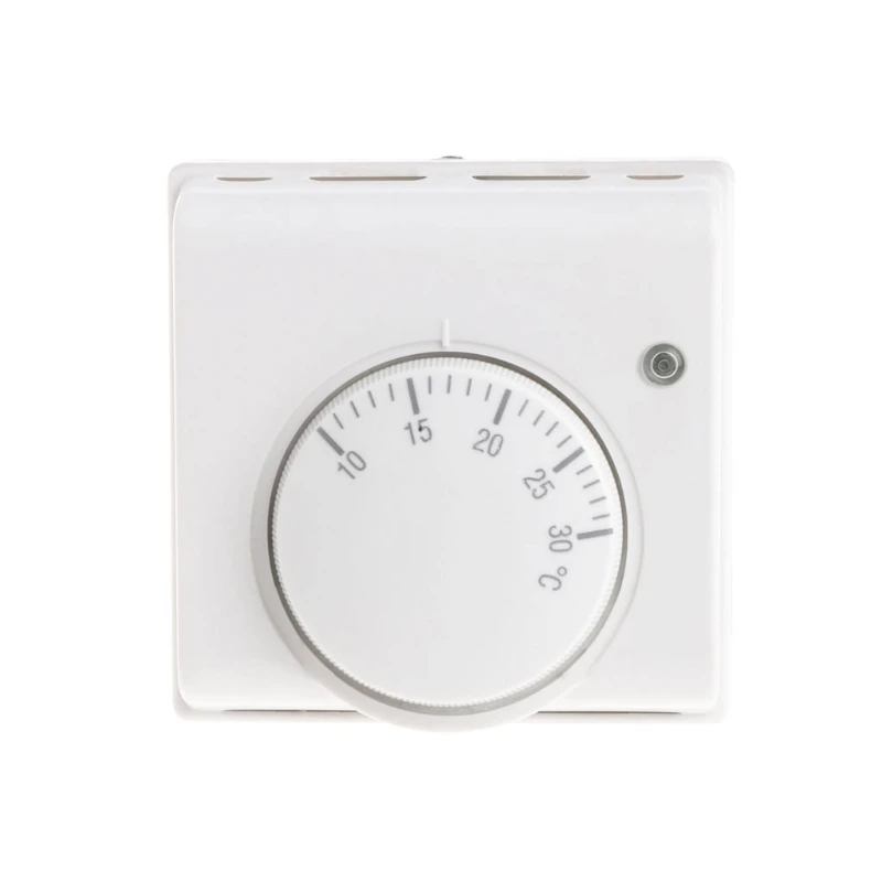 ตัวควบคุมอุณหภูมิพื้นห้องปรับได้ 220V สวิตช์เทอร์โมสตัทเครื่องกล-