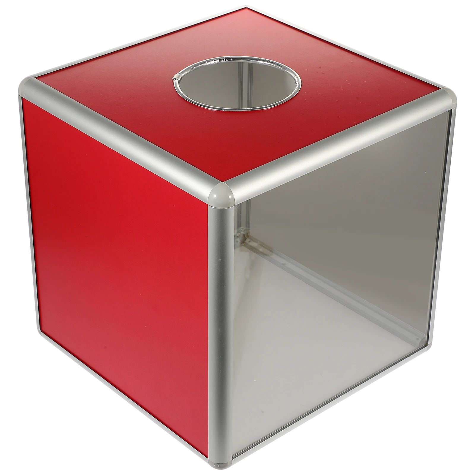 

Transparent Raffle Box 30x30x30cm Lottery Container Donation Boxes Fundraising Multi function Ballot Box Acrylic Clear