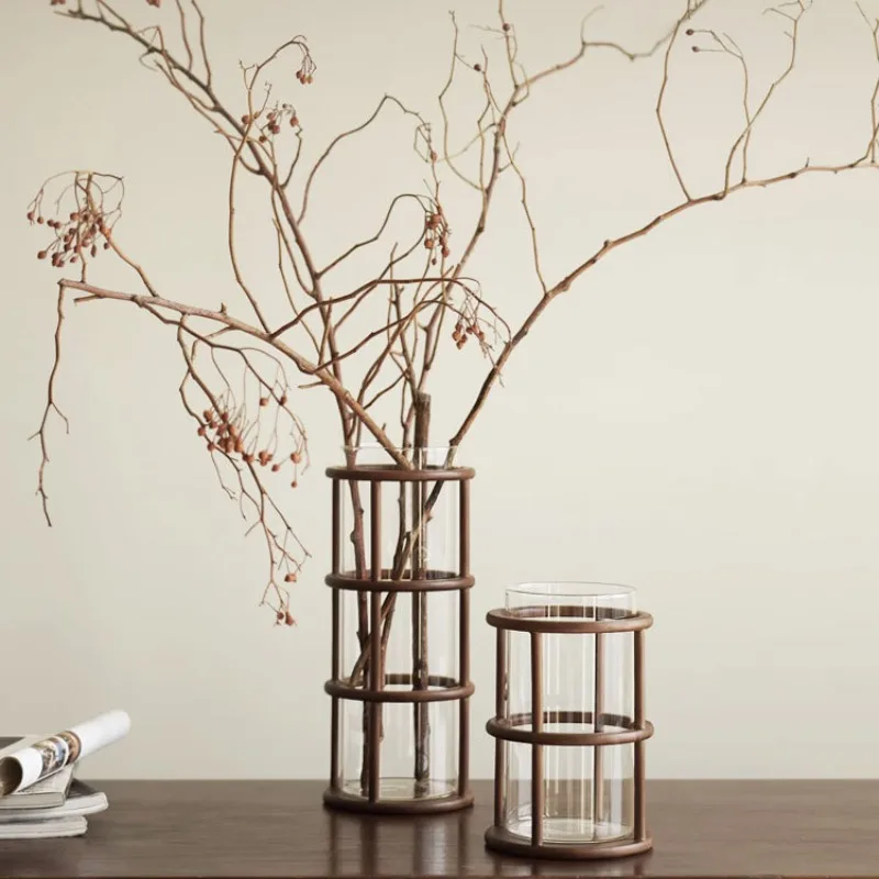 New Chinese style zen vase ornament study living room dining table tea room flower arrangement dried branches hydroponic