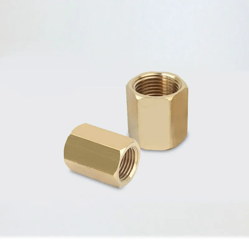 2 Pcs Pneumatic Joint All Copper Double Inner Wire Joint Hexagonal Core Inner Wire Straight Butt Joint 1/2/4/3/6-Points/1-Inch