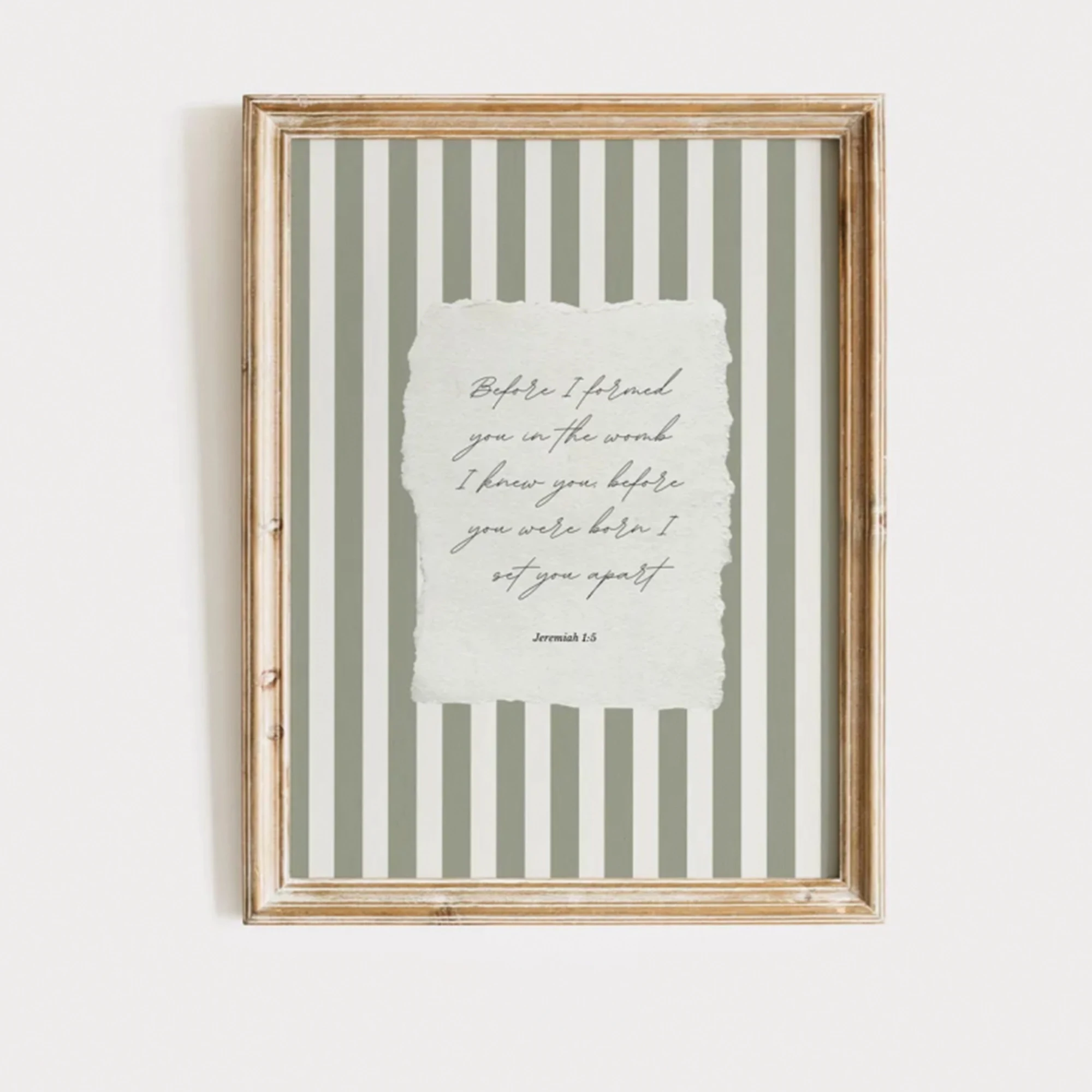 Bibel Jeremia 1:5 – Vor der Bildung von dir, dem Kind, gedachte ich, Wandkunst, Kunstdruck, Leinwandgemälde, Poster, Bild für Wohnzimmer, Schlafzimmer, Heimdekoration