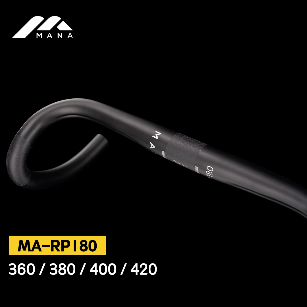 MANA Bicycle Carbon Fiber Handlebar Road Bicycle Competition Handlebar 360/380/400/420MM Bent Handlebar Drop bars 31.8mm