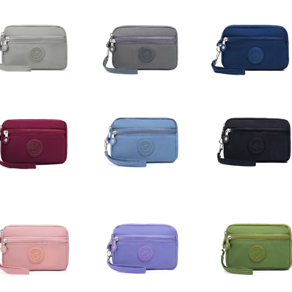 Double Layers Zipper Coin Bags Purse Large Capacity Wallet Pouch Card Holder Bank ID Credit Card Keys Earphone Storage Bags