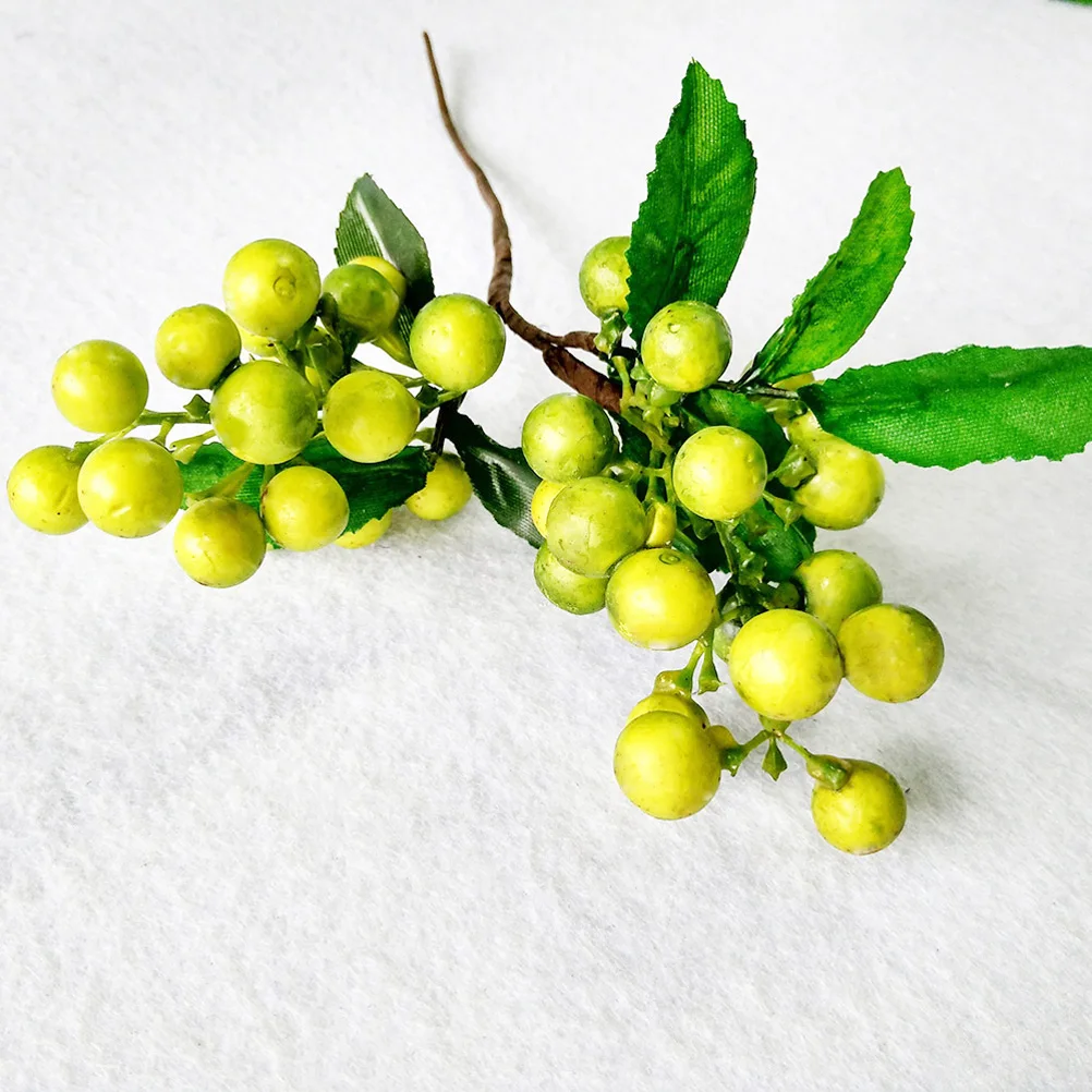 

Artificial Lifelike Berries Fake Decorative Fruit Bright Realistic Sunset Yellow Fade Resistant For Kitchen Home Party