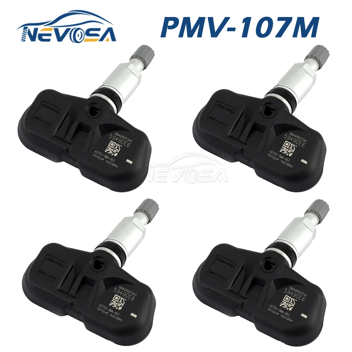 Nevosa PMV-107M TPMS Sensor For Honda Accord 2008-2012 Fit 2008 CRV 2007-2011 Tire Pressure Monitoring System 42753-SWA-A53 4PCS