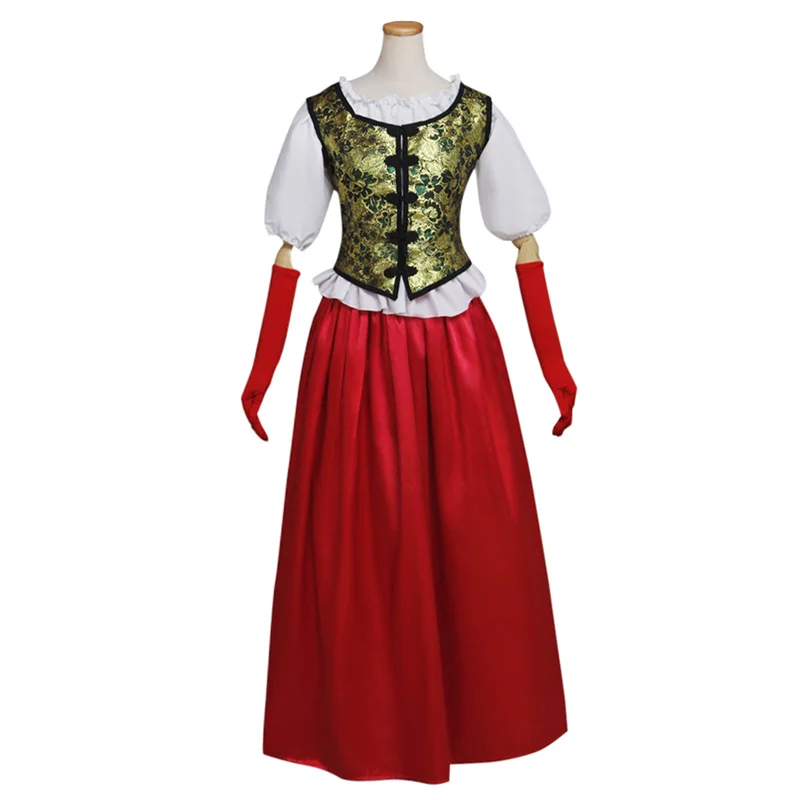 

TV Once Upon a Time Little Red Riding Hood Cosplay Costume Women Medieval Crodest Skirt Cloak Suit Halloween Carnival Outfits