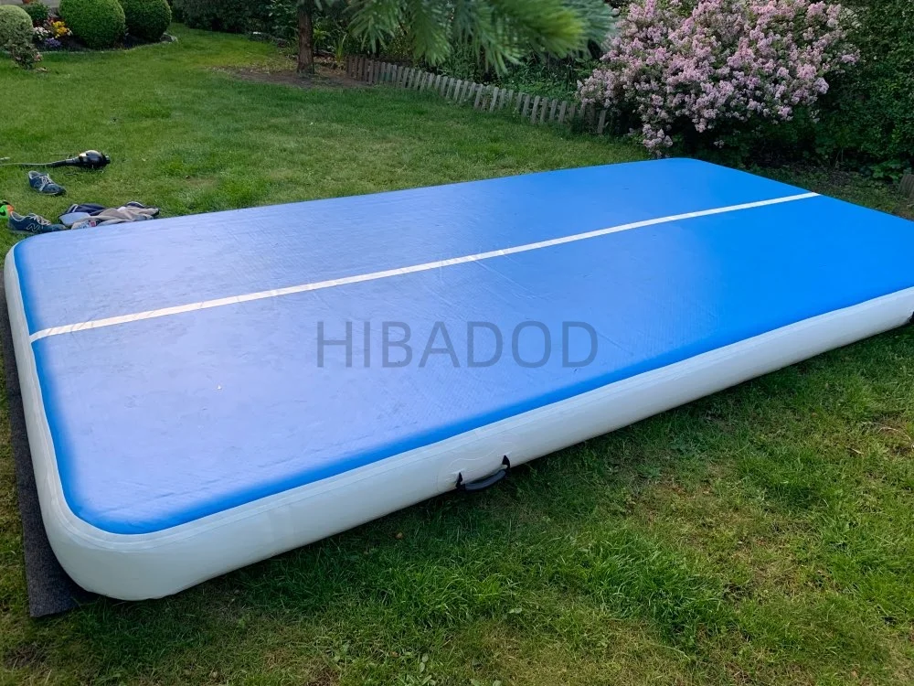 HIBADOU tapis de culbutage de piste d'air gonflable 6*2*0.2m tapis d'air de gymnastique tapis de culbutage tapis de sol d'air avec une pompe