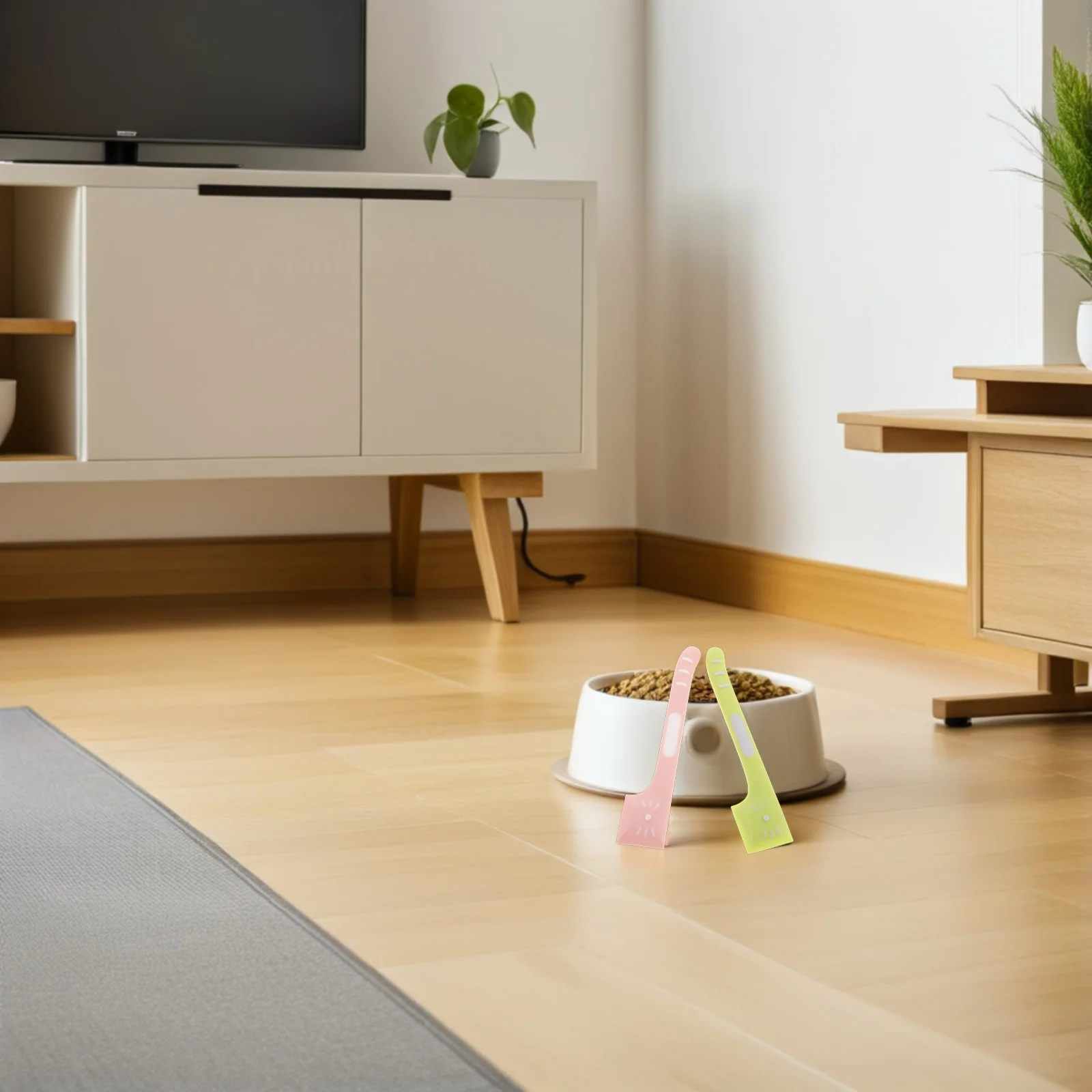 

Pet Feeding Spoon 1 Piece Anti-Slip Grip Long Shaft for Puppy Kitten Mealtime Easy Clean Feeding Tool for Pets Household Use