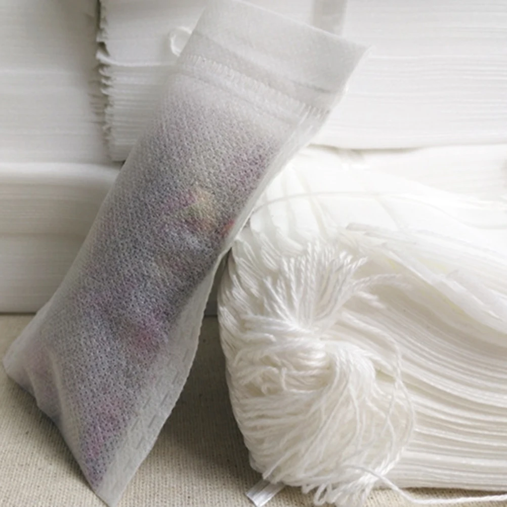 

100 pcs 100X150Mm Drawstring Empty Non-Woven Tea Bags For Loose Leaf Coffee Herbs Powder Lightweight Seal Carry Gym