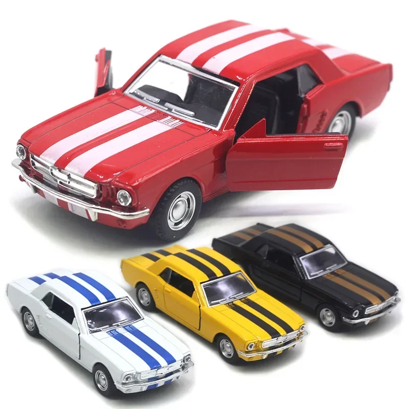 1:32 Ford Mustang vintage car ﻿Model Car Alloy Diecast Metal Pull Back Cars Toy Simulation Educational  For Kids Gifts