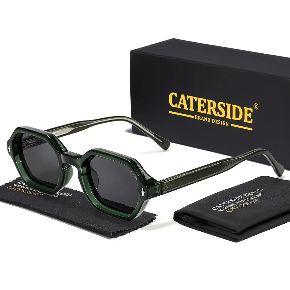 CATERSIDE Neue modische Herren-Sonnenbrille, quadratisch, kleiner Rahmen, Federscharnier, Sonnenbrille für Damen, Outdoor-Reise- und Fahrbrille, UV400 – Detail 10