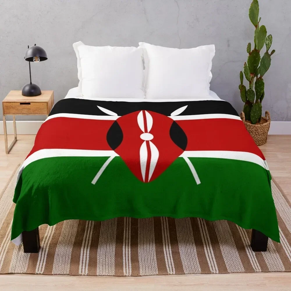 

Flag of Kenya Throw Blanket Cozy Light Blanket for Travel Camping Picnic