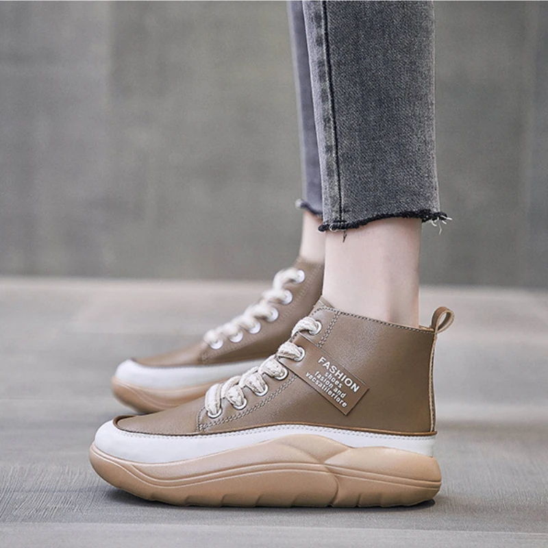 Ladies High Top Sneakers Autumn 2022 Fashion Platform Shoes Women Running Basketball Sports Shoe Luxury Designer Ankle Footwear