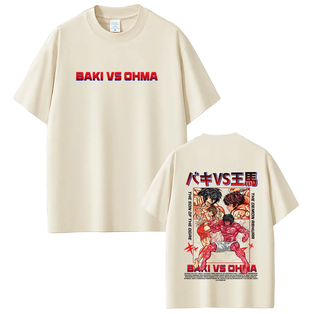 Anime Baki Hanma Tokita Ohma Graphic T Shirts Unisex Manga Harajuku Short Sleeve T-shirt Male Casual Oversized Crewneck Tshirt