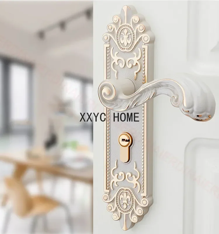 

puerta antirrobo para habitación europea, manija de puerta lujosa, muebles madera para el hogar y dormitorio