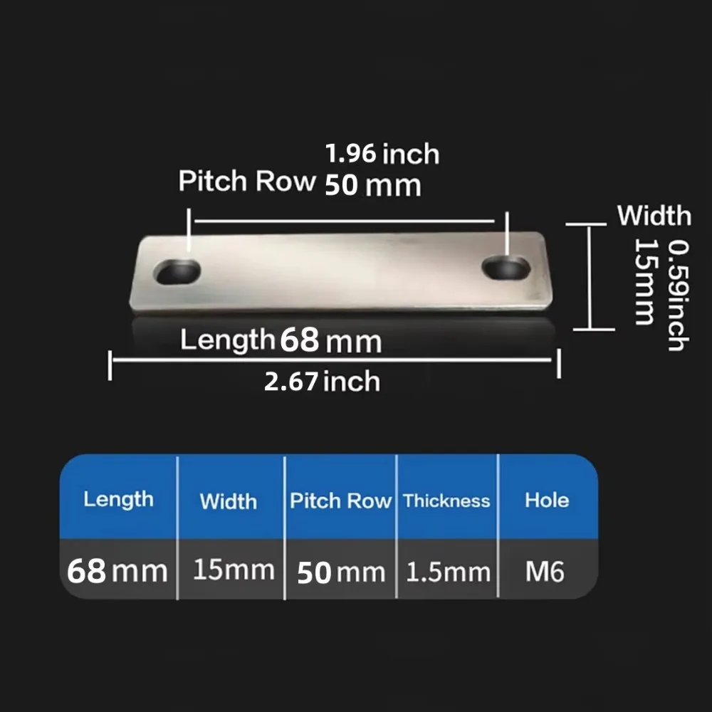 New M6 Bus Bars Connector Flat Nickel-plated Copper Battery Busbar Copper Busbar Lifepo4 Cell Lithium