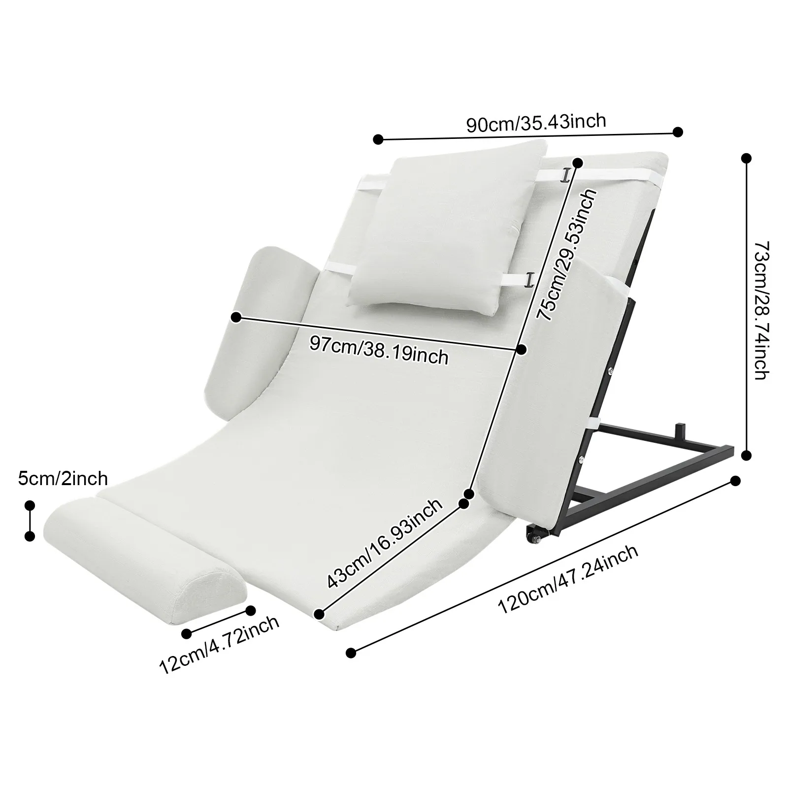 مسند ظهر قابل للتعديل لسرير المستشفى الكهربائي بجهاز تحكم عن بعد - طاولة فوق السرير وقضبان جانبية متضمنة لرعاية المريض المنزلي لكبار السن
