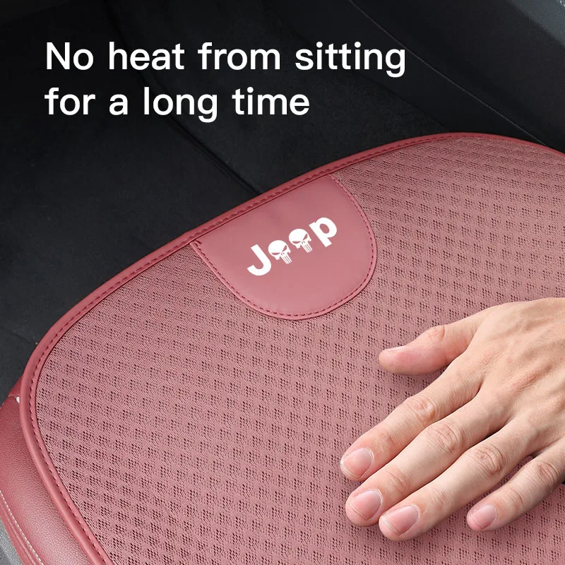 Car Seat Cushion Breathable Ice Silk Protect Mat Accessories For Jeep Grand Cherokee Wrangler JK Gladiator Compass Renegade