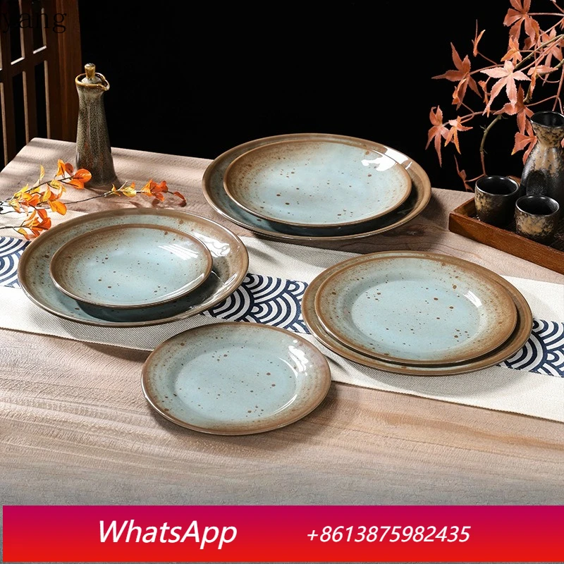 

LH shallow round flat plate commercial restaurant plate imitation porcelain special plate