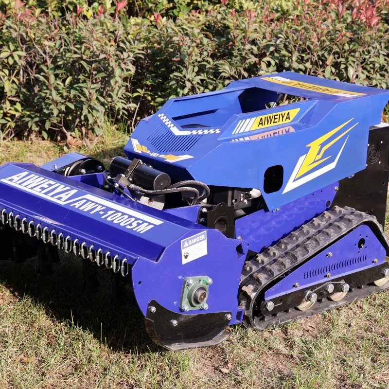 

Customized garden specific tracked lawn mower with intelligent remote control and 360 degree rotating weed killer