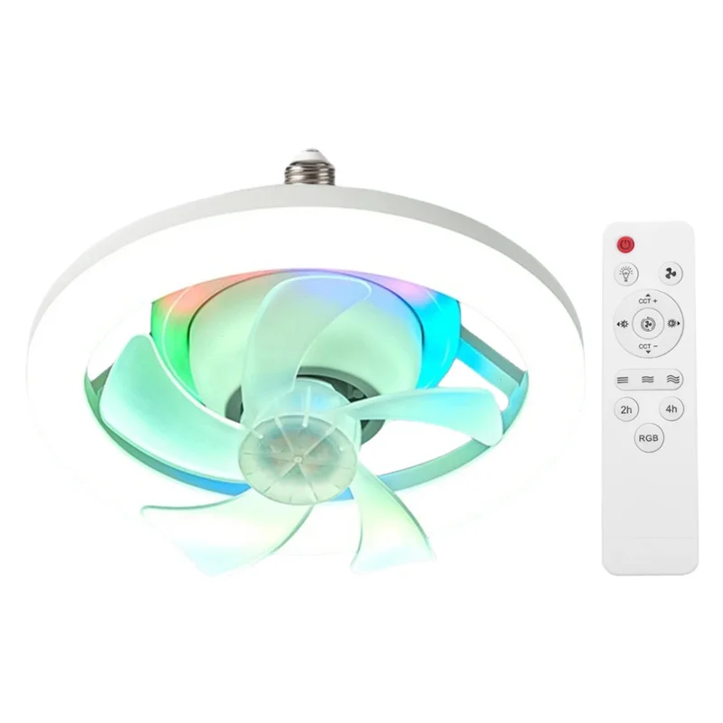 

TOPLIVING LED Lamp with E27 Base 3 Colors /RGB Dimmable Chandelier Remote Ceiling Fan Light
