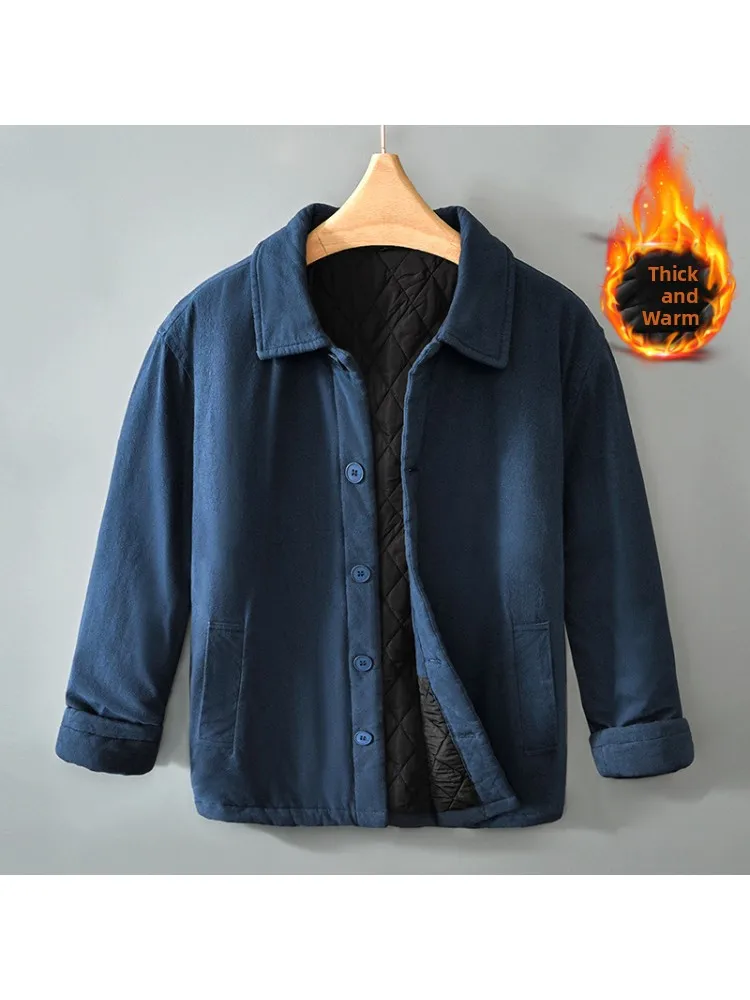 

Мужская зимняя хлопковая куртка с воротником-стойкой, утепленная, повседневная, свободного кроя, комфортная, с множеством карманов, на полиэстеровой подкладке